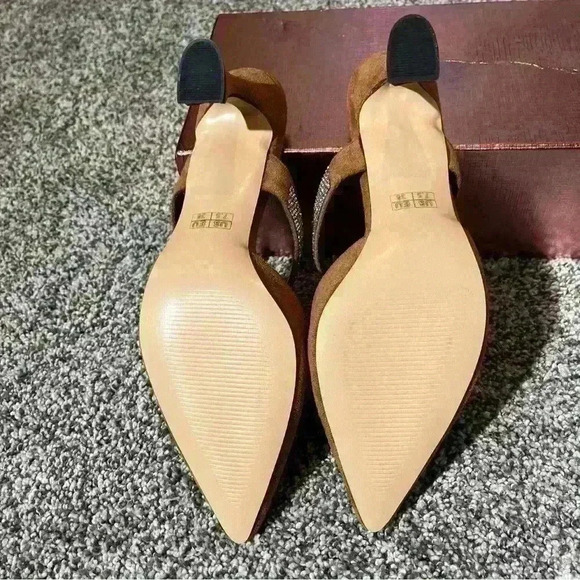 Castamere Chunky Heel Pointed Mule Bedazzled, Women's Size 7.5M, Brown New! - Picture 11 of 11